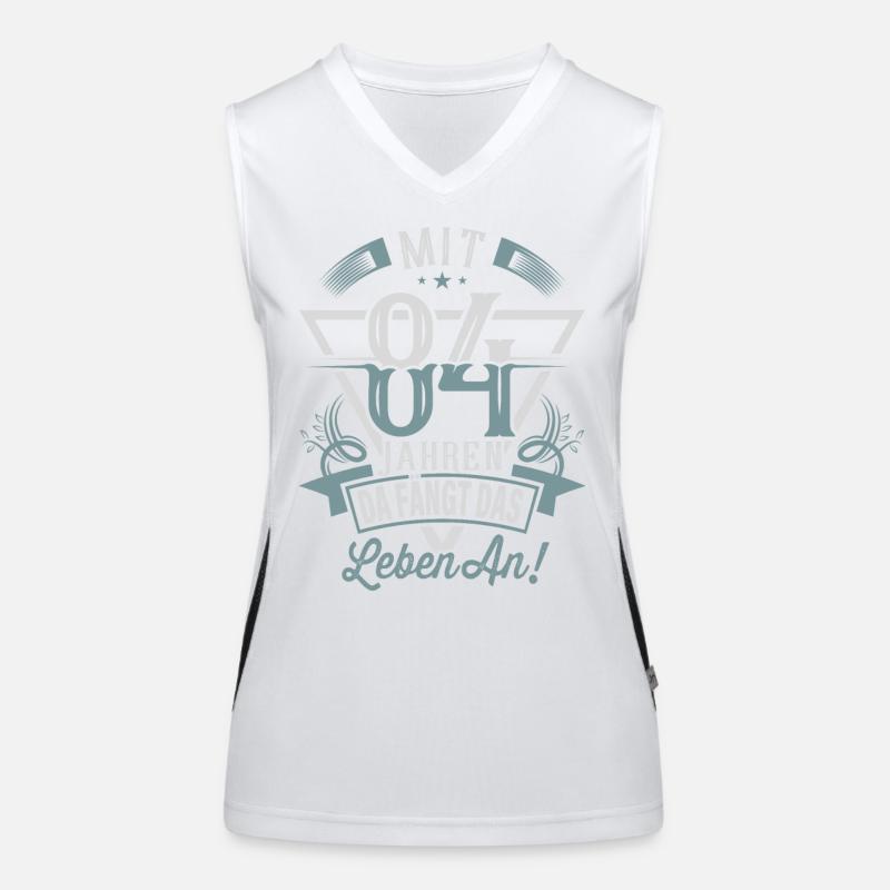 84. Geburtstag Da Fängt Das Leben An Funktionelles Kontrast-Tank Top für Frauen