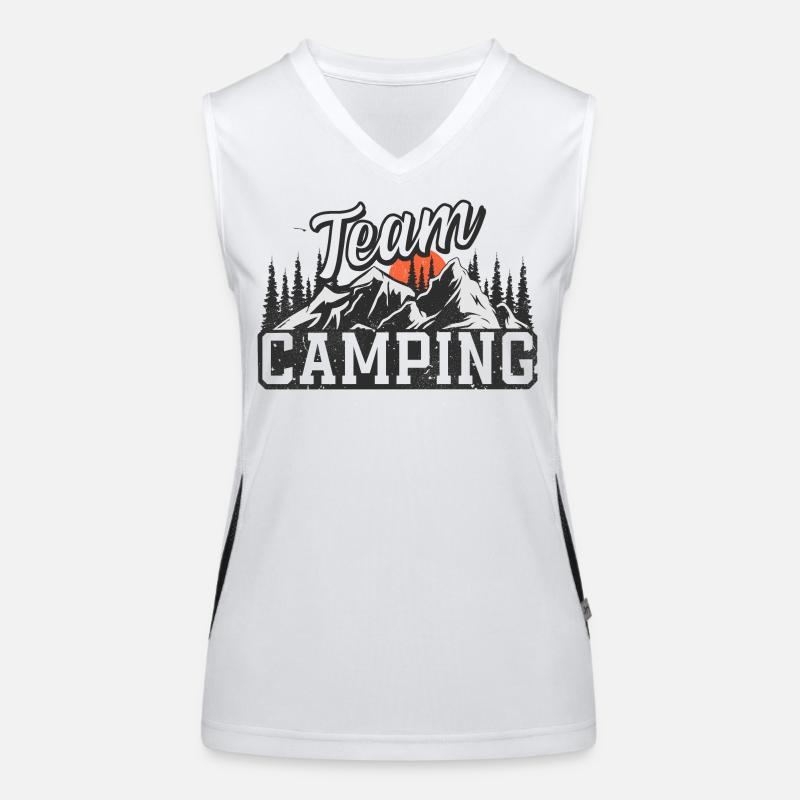 Team Camping Funktionelles Kontrast-Tank Top für Frauen