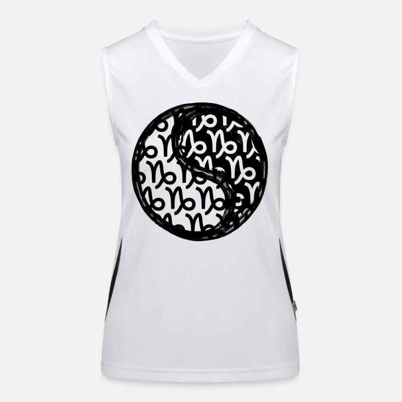 Astronomie Steinbock Horoskop Sternzeichen Funktionelles Kontrast-Tank Top für Frauen