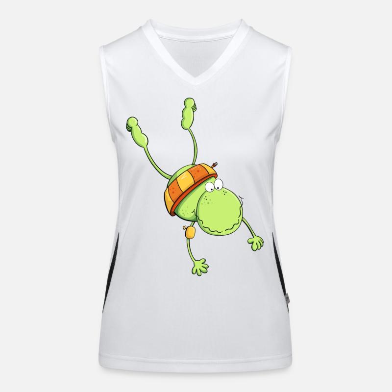 Bathing frog with water wings I Summer Women's Functional Contrast Tank Top