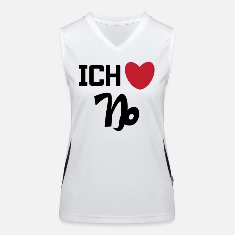Herz Steinbock Statement Horoskop Sternzeichen Funktionelles Kontrast-Tank Top für Frauen
