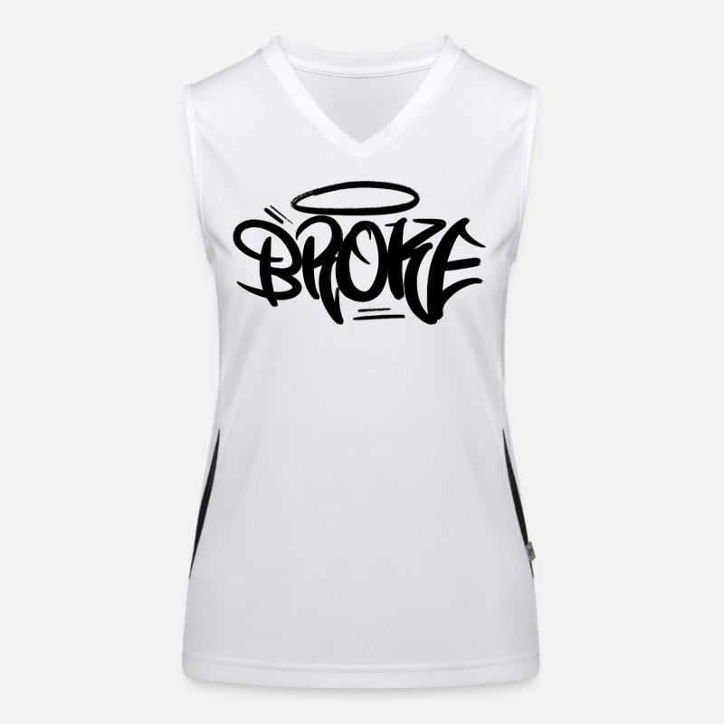 Broke Graffiti Design Style Funktionelles Kontrast-Tank Top für Frauen