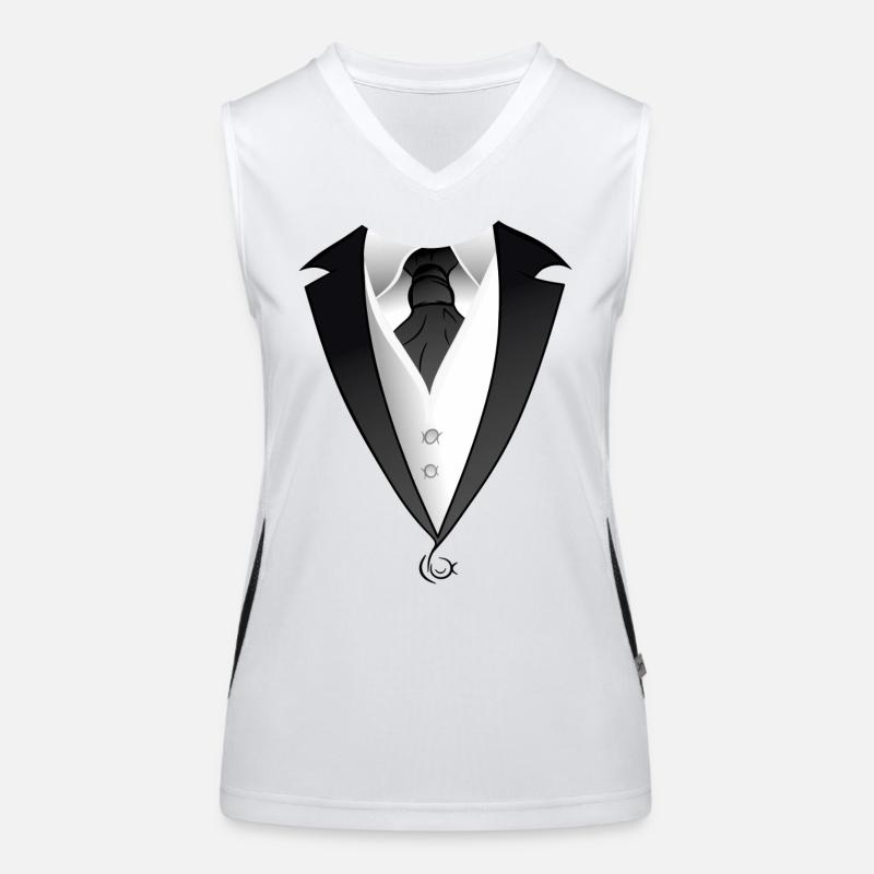 Suit Tuxedo Costume Débardeur respirant contrasté Femme