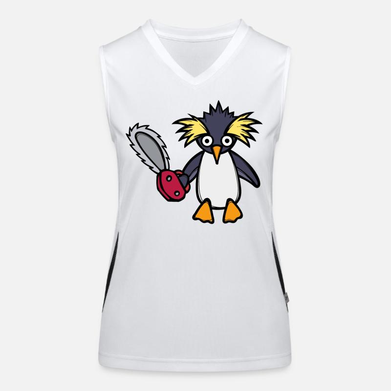 Antarctica Cool Penguin Bird Animal Women's Functional Contrast Tank Top
