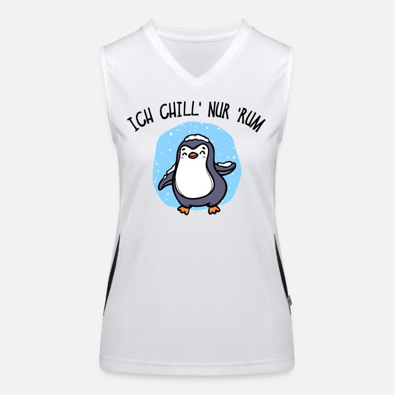 Kälte Pinguin Vogel Tier Eis Schnee Statement Funktionelles Kontrast-Tank Top für Frauen