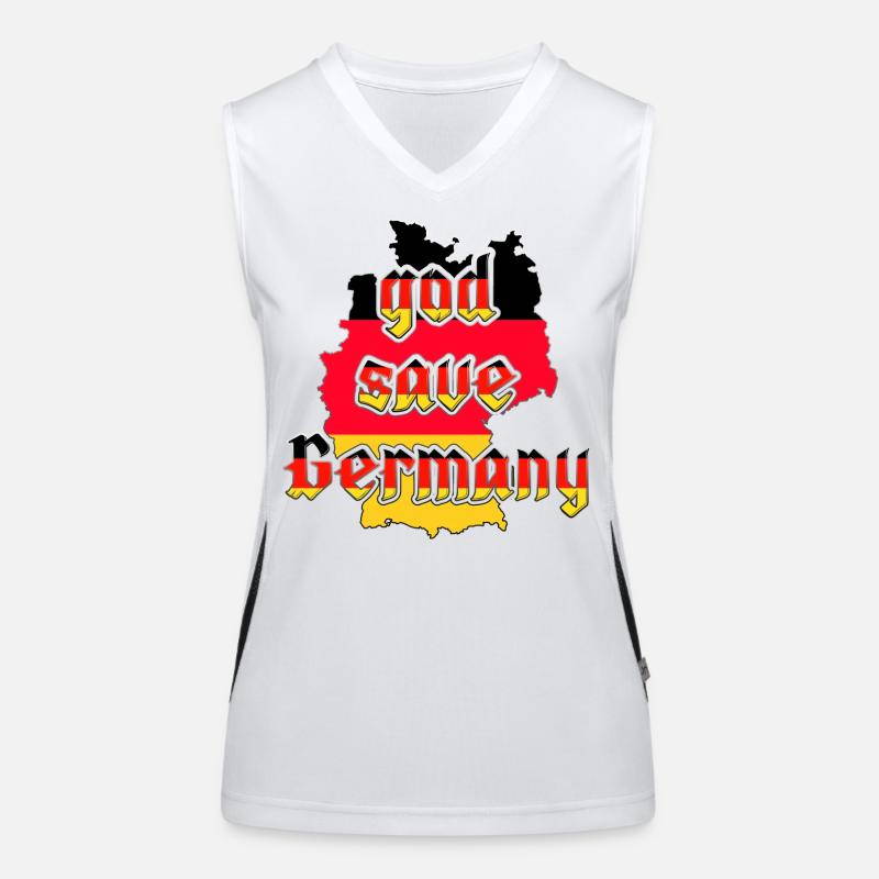 God protect Germany Women's Functional Contrast Tank Top