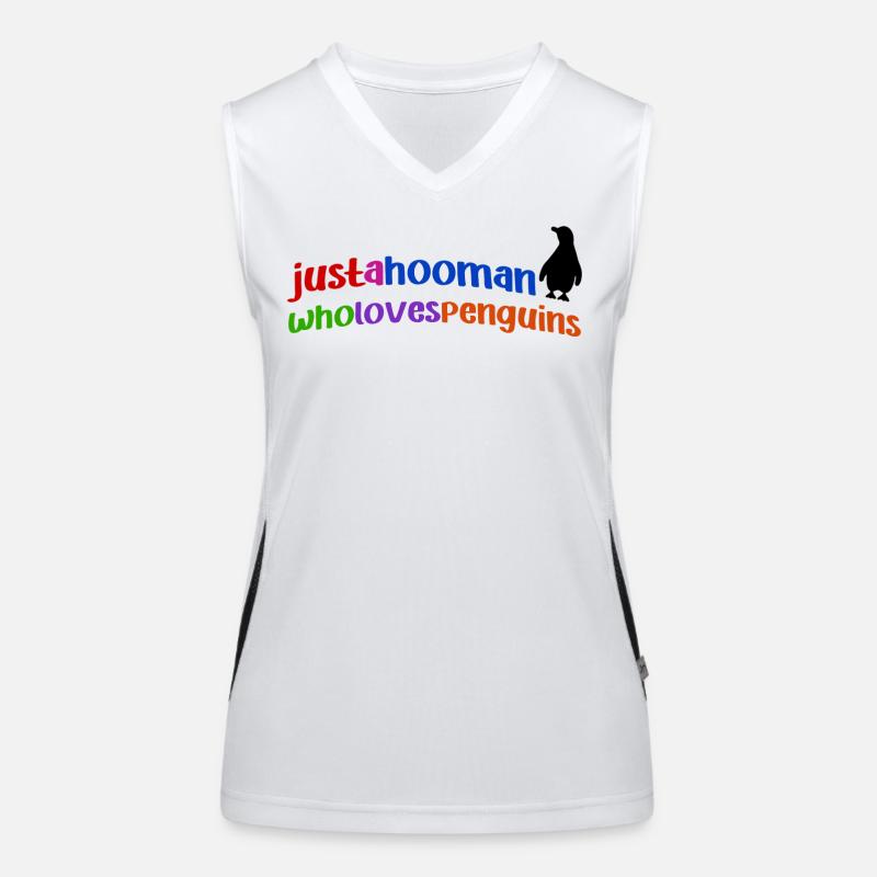 Pinguin Cool Statement Tier Südpol Vogel Funktionelles Kontrast-Tank Top für Frauen