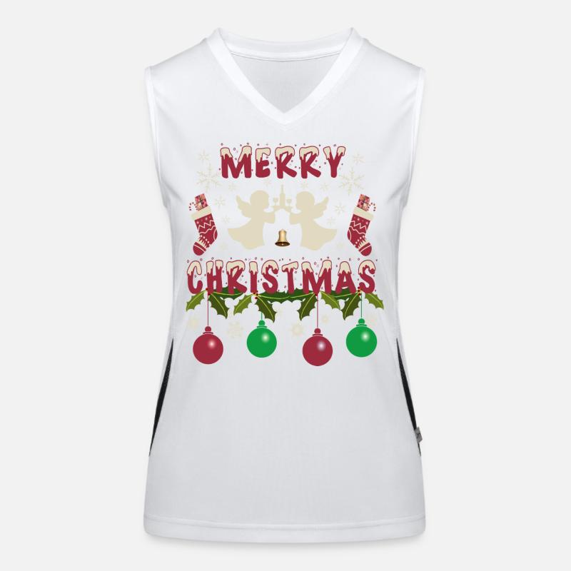 Weihnachtsengel Funktionelles Kontrast-Tank Top für Frauen