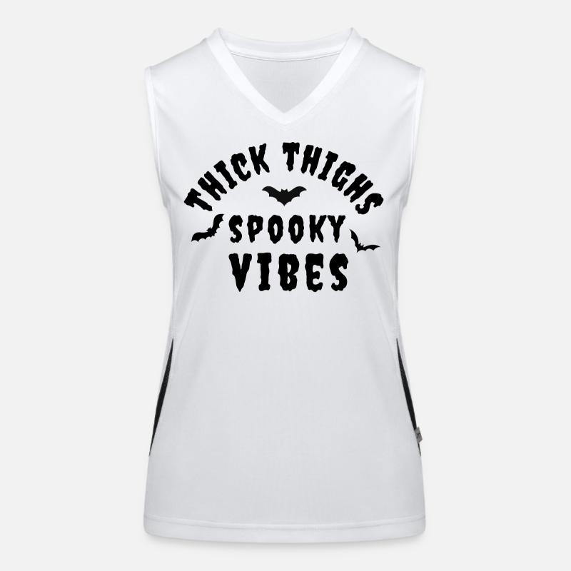 thick thighs spooky vibes Women's Functional Contrast Tank Top