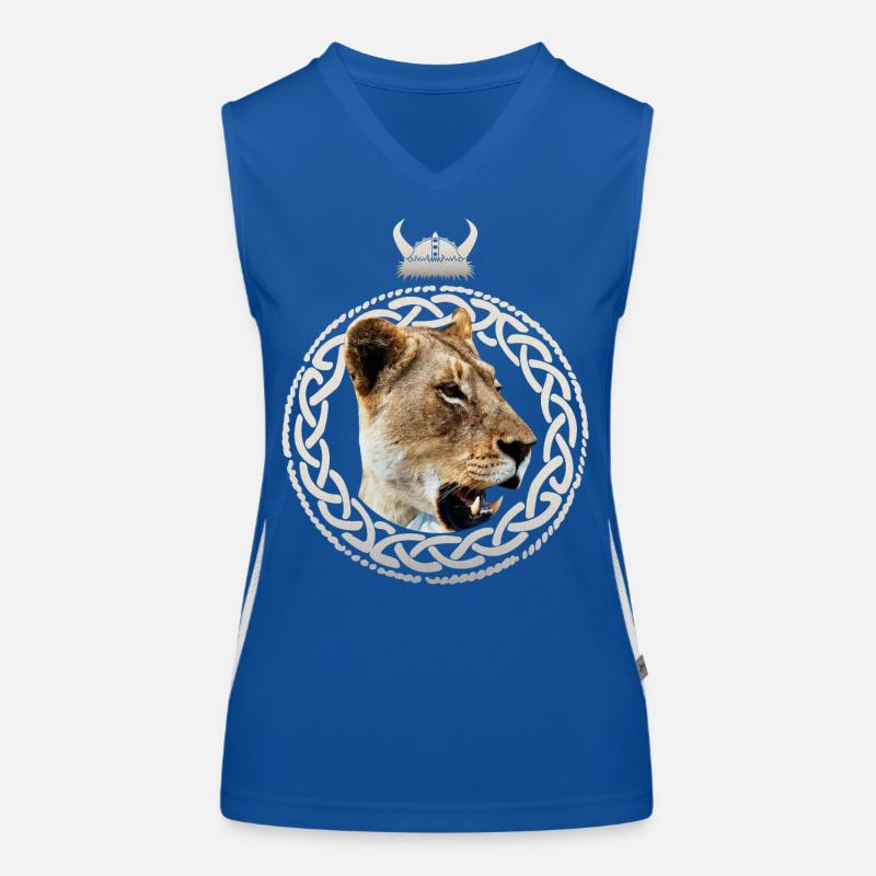 Wikinger Löwin Funktionelles Kontrast-Tank Top für Frauen