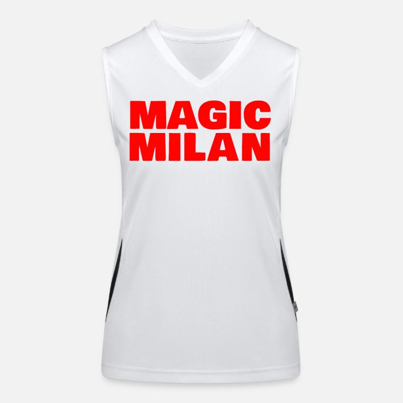 Magic Milan Logo Rot Funktionelles Kontrast-Tank Top für Frauen