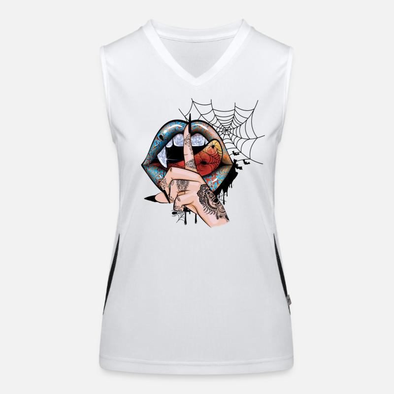 Vampir Halloween Funktionelles Kontrast-Tank Top für Frauen