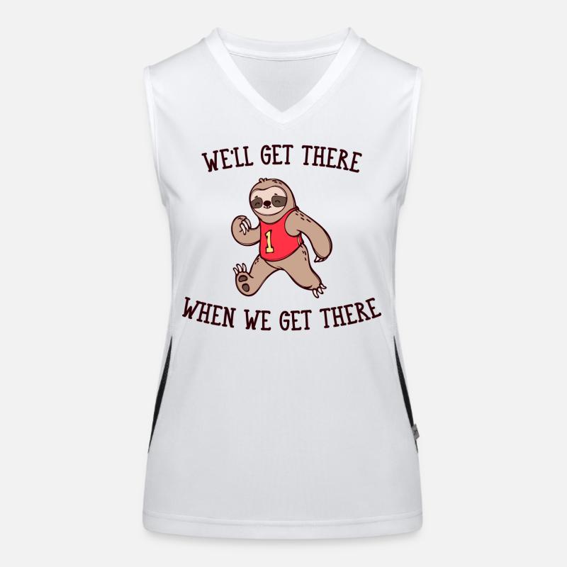 Snail's Pace Animal Sloth Statement Slow Women's Functional Contrast Tank Top