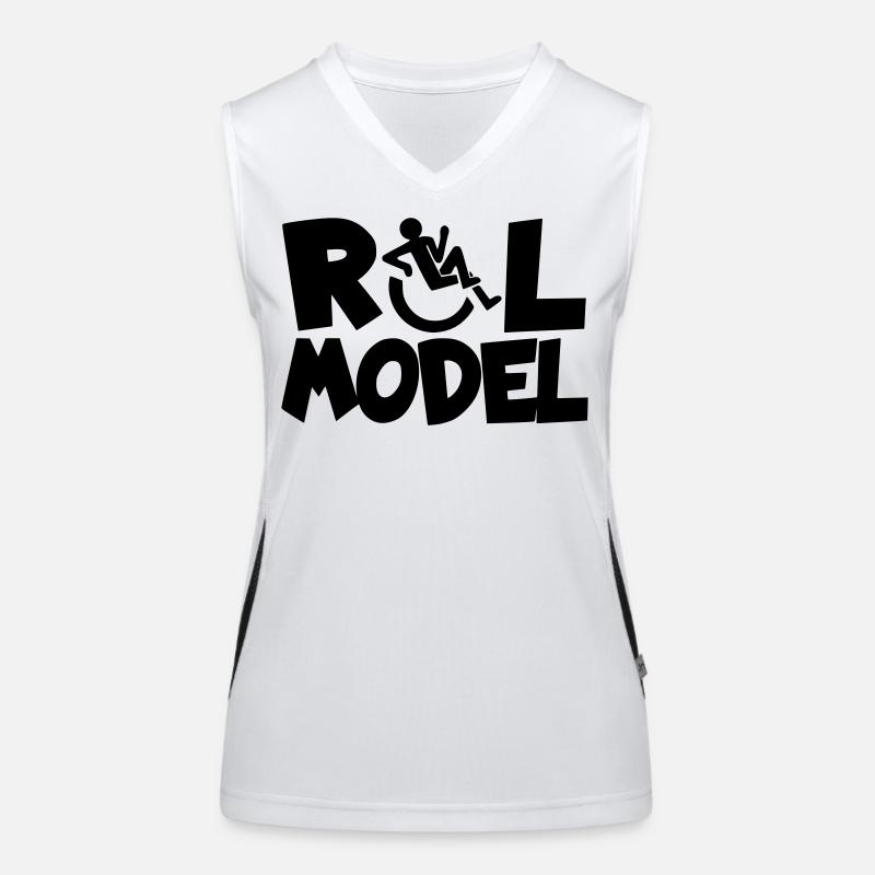 Jeder Rollstuhlfahrer ist ein Vorbild * Funktionelles Kontrast-Tank Top für Frauen