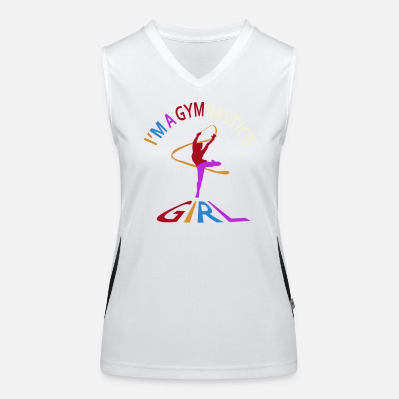 Ich bin ein Gymnastikmädchen Funktionelles Kontrast-Tank Top für Frauen