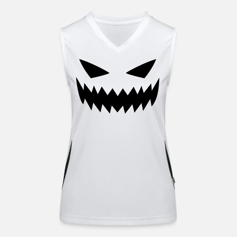 Gestörte Horrorfratze Funktionelles Kontrast-Tank Top für Frauen