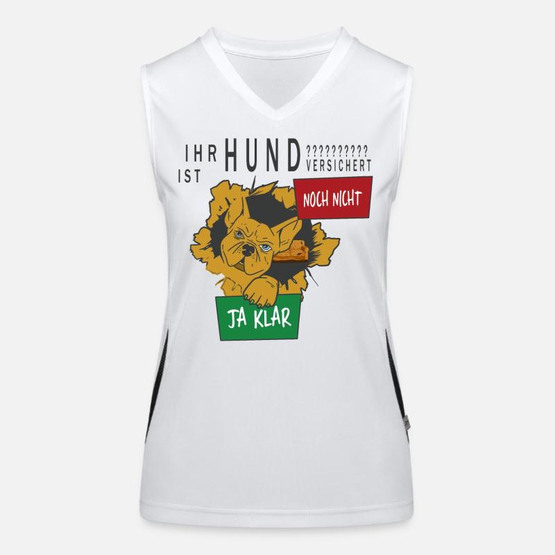 Hunde Versicherung Funktionelles Kontrast-Tank Top für Frauen