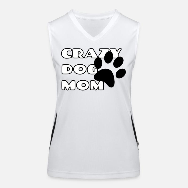 Verrückte Hundemutter. Hund Mama * Funktionelles Kontrast-Tank Top für Frauen