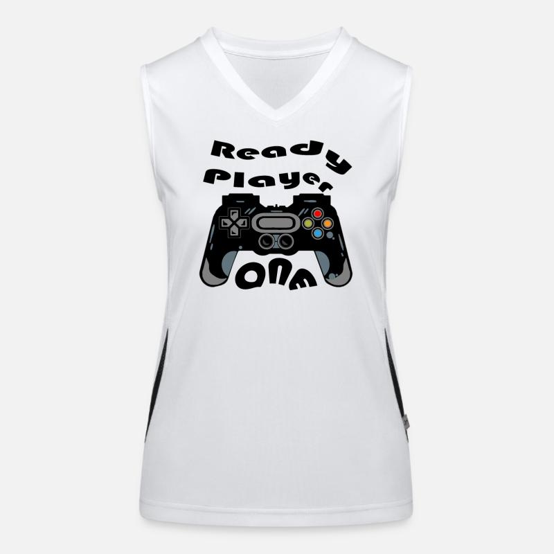 Retro-Controller Silhouette Funktionelles Kontrast-Tank Top für Frauen