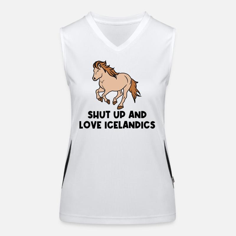 Islandpferde Pferdeliebe Pferde Statement Galopp Funktionelles Kontrast-Tank Top für Frauen