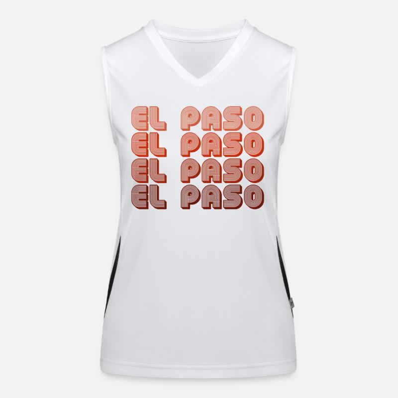 El Paso Gradient Retro Pattern Women's Functional Contrast Tank Top