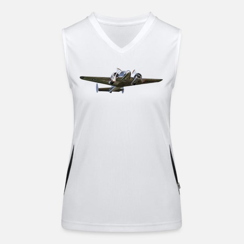 Beechcraft 18 Funktionelles Kontrast-Tank Top für Frauen