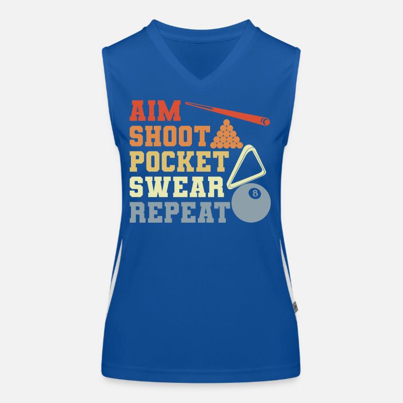 Billiards player Women's Functional Contrast Tank Top