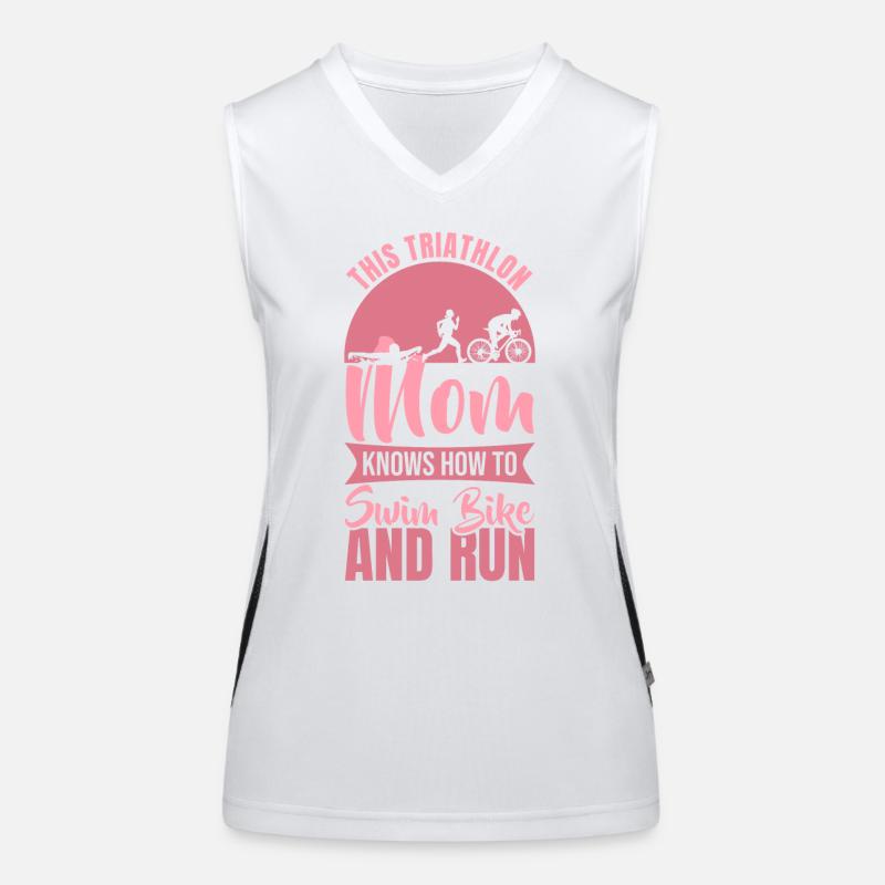 Triathlet Mama Funktionelles Kontrast-Tank Top für Frauen