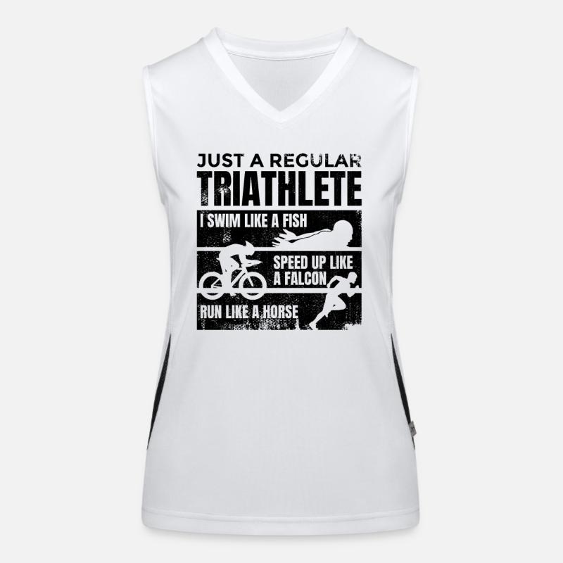 Durchschnittlicher Triathlet Funktionelles Kontrast-Tank Top für Frauen