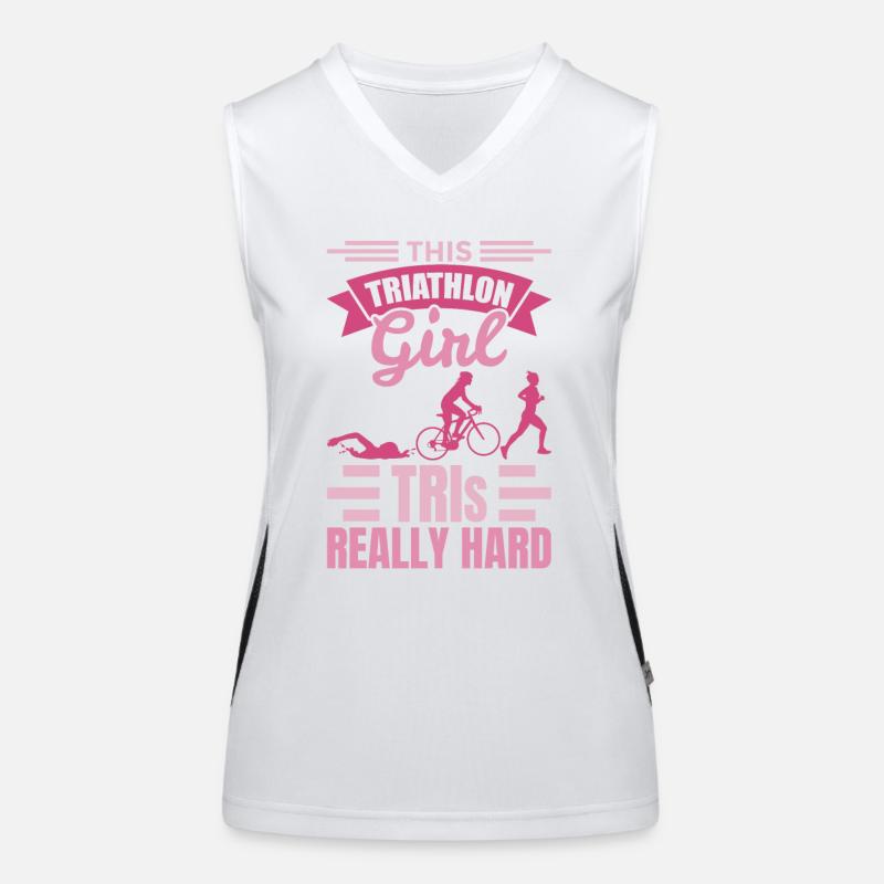 Triathletenmädchen Funktionelles Kontrast-Tank Top für Frauen