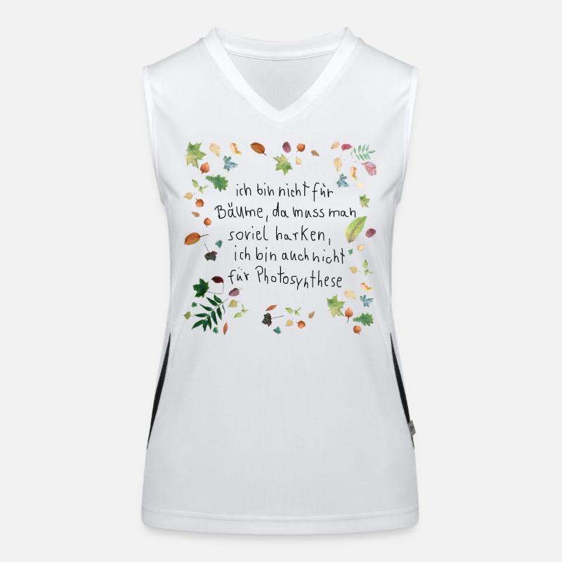 Laub mit Spruch Funktionelles Kontrast-Tank Top für Frauen