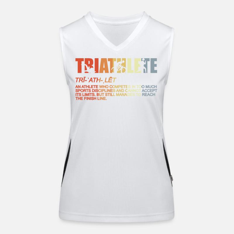 Triathlet Definition Funktionelles Kontrast-Tank Top für Frauen