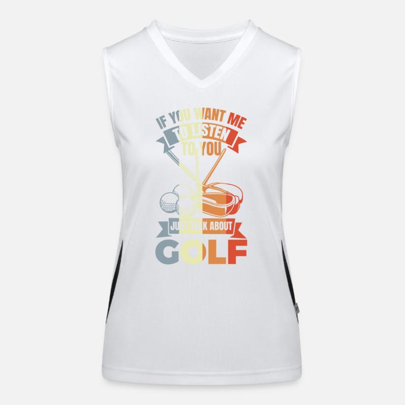 Bester Golfer Witz Funktionelles Kontrast-Tank Top für Frauen