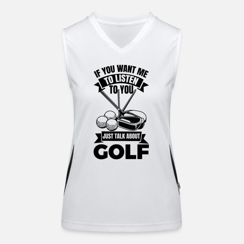 Funny saying for golfers Women's Functional Contrast Tank Top