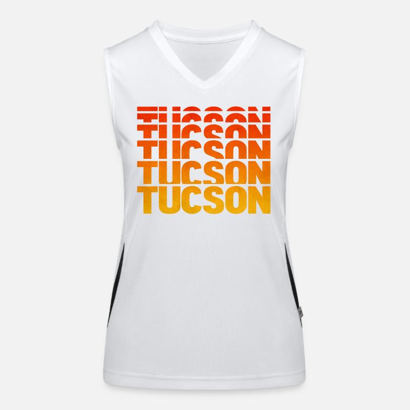 Tucson Gradient Block Typo Women's Functional Contrast Tank Top