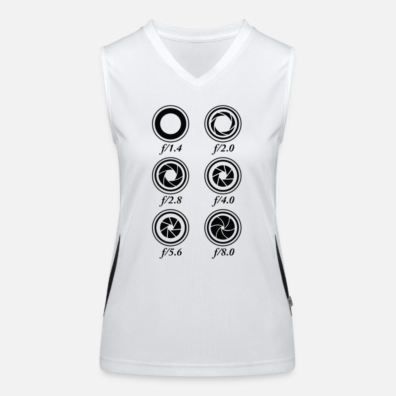 Aperture Settings Camera Women's Functional Contrast Tank Top