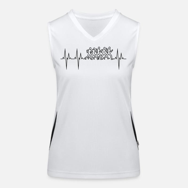 Marathon electrocardiogram ECG Marathon Women's Functional Contrast Tank Top