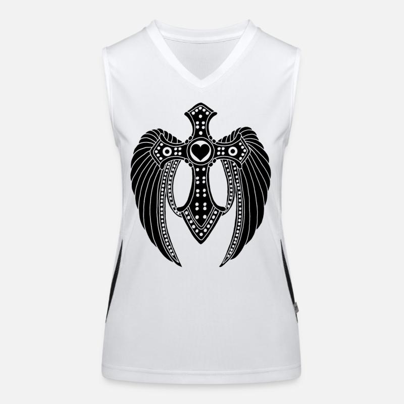 black fallen angel Women's Functional Contrast Tank Top