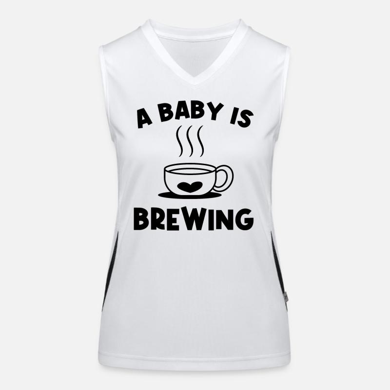 Grossesse Bébé Ventre Grossesse Déclaration Bébé Débardeur respirant contrasté Femme