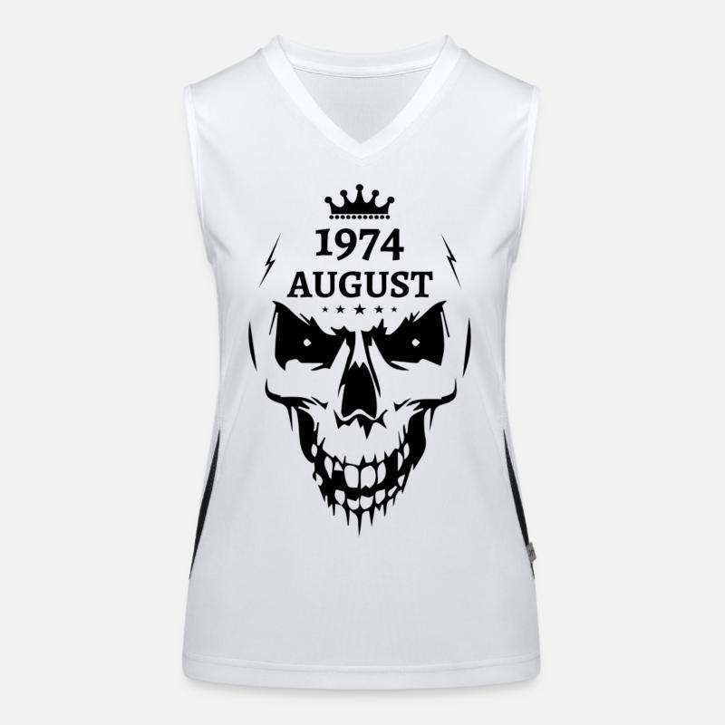 August 1974 Totenkopf Funktionelles Kontrast-Tank Top für Frauen