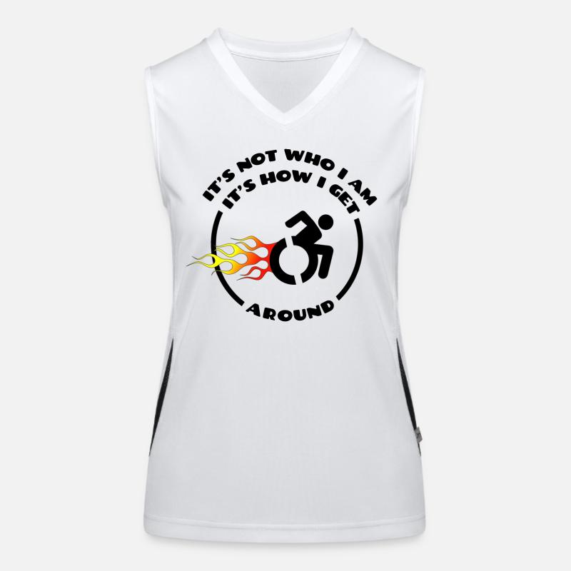 Rollstuhl ist nicht das, was ich bin * Funktionelles Kontrast-Tank Top für Frauen