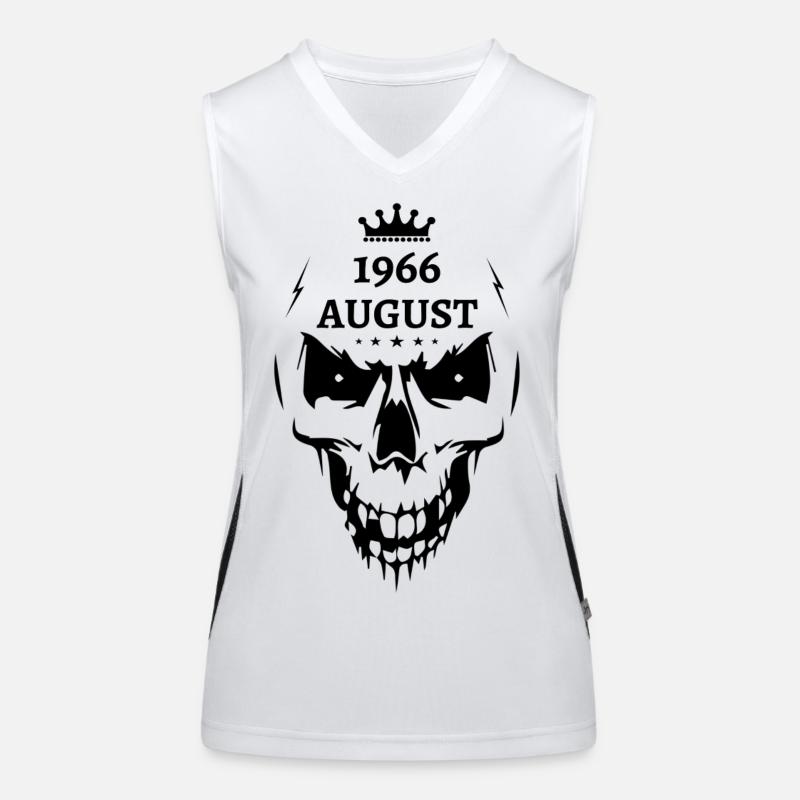 Août 1966 Crâne Débardeur respirant contrasté Femme