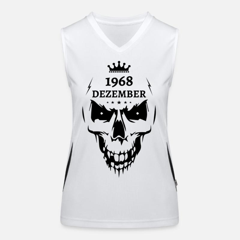 Décembre 1968 Crâne Débardeur respirant contrasté Femme