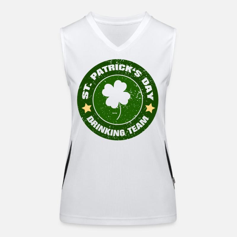 Équipe de consommation d’alcool de la Saint-Patrick - Drôle de dicton Débardeur respirant contrasté Femme