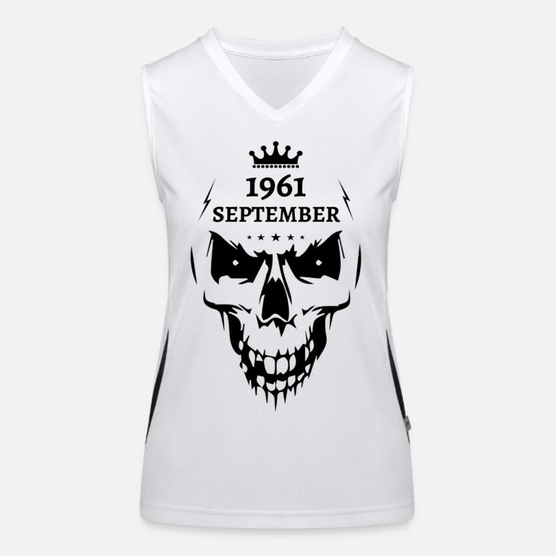 Septembre 1961 Crâne Débardeur respirant contrasté Femme