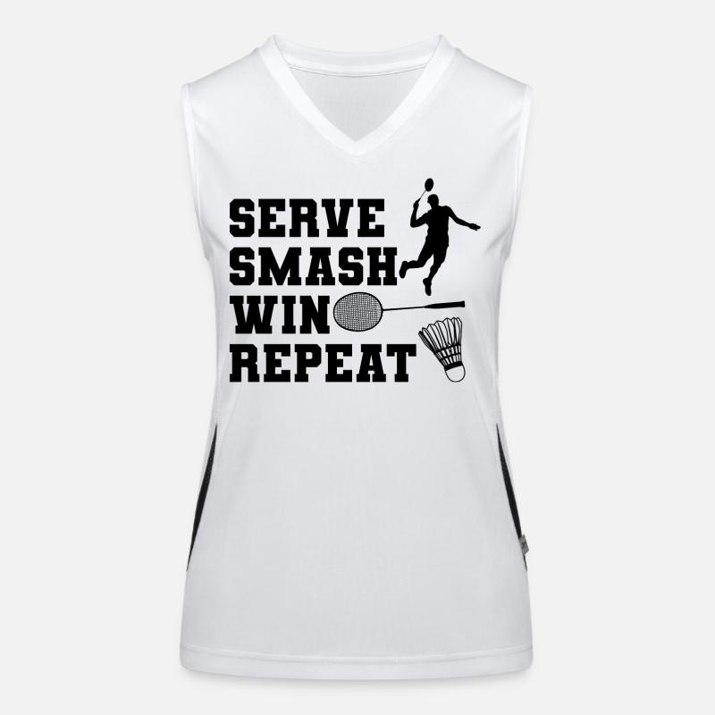 Servir Smash Win Repeat Débardeur respirant contrasté Femme
