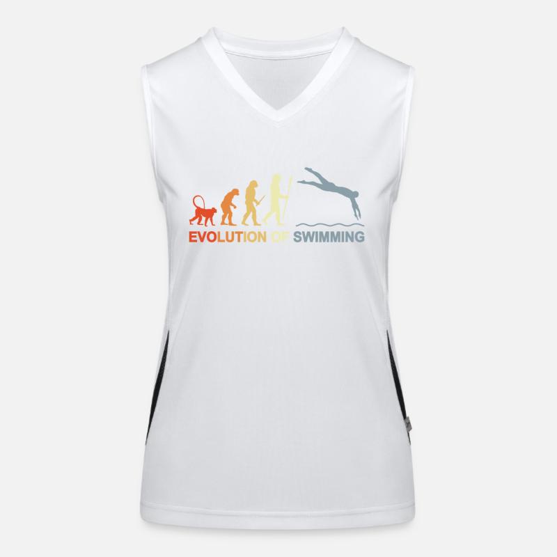 Evolution des Schwimmens Funktionelles Kontrast-Tank Top für Frauen