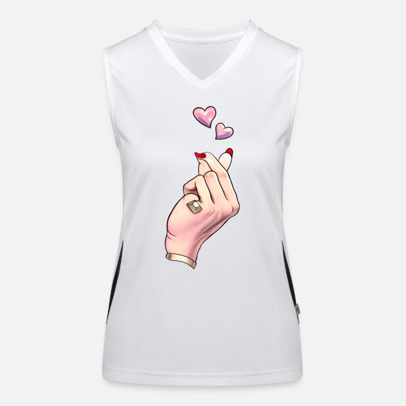Finger Heart K Pop coréenne Débardeur respirant contrasté Femme