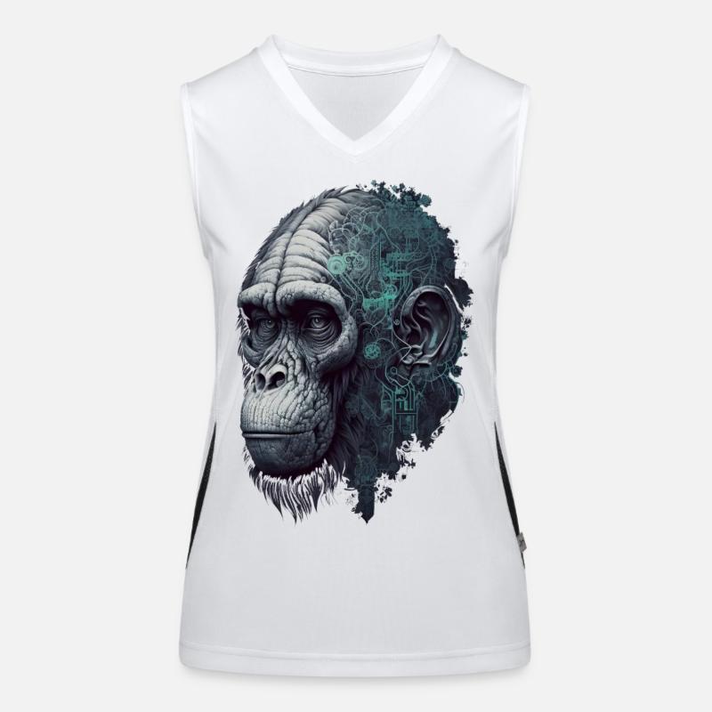 KI-gesteuerter Affe Funktionelles Kontrast-Tank Top für Frauen