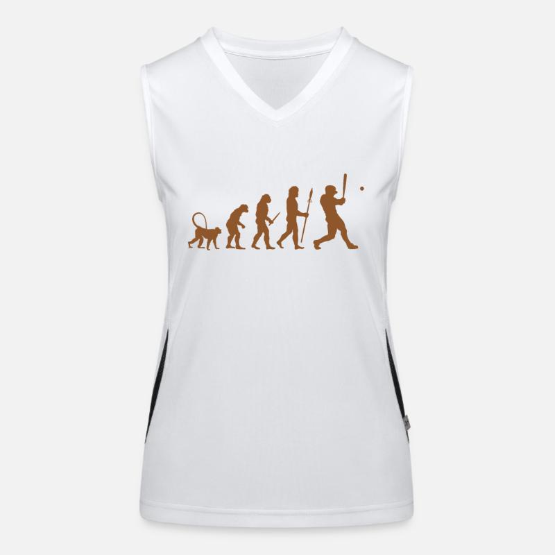 Baseball Evolution Funktionelles Kontrast-Tank Top für Frauen
